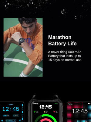 Compass Inbuild Watch Fitshot Axis Smartwatch - Inbuilt GPS I Compass l 15 Days Battery ...